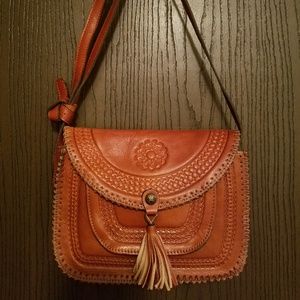 Camila Distressed Leather Crossbody